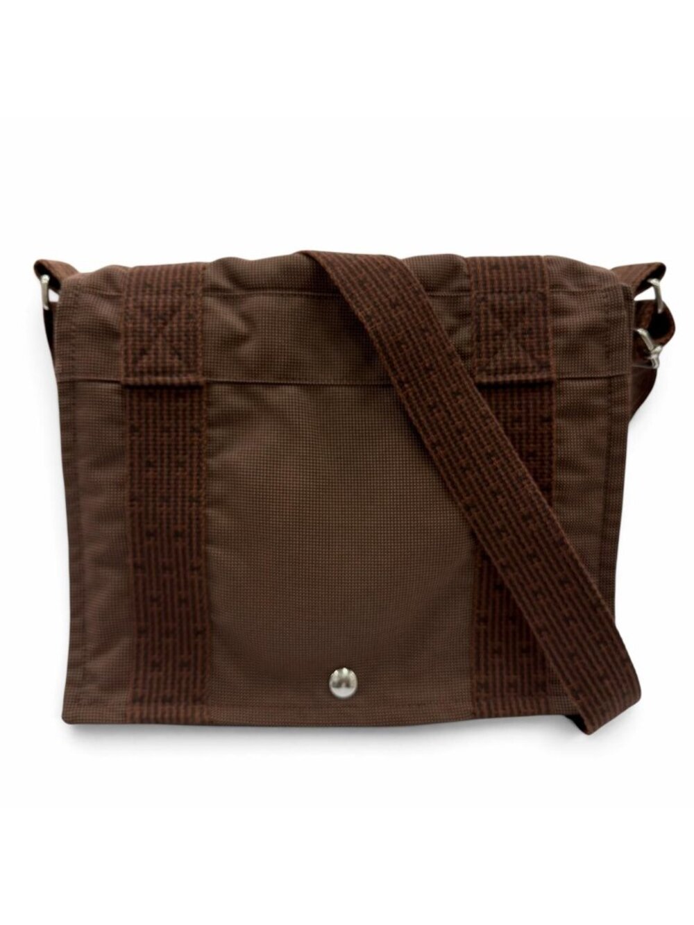 Hermes Her Line Besace PM Silver Sellier Shoulder Bag Brown